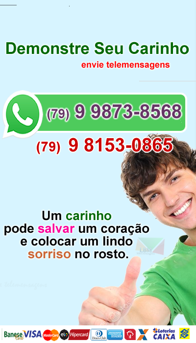 Telemensagem em Sergipe R$25,00